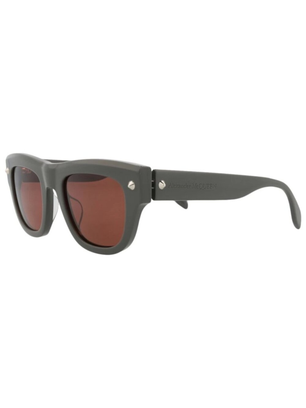 New Alexander McQueen Women's Sunglasses Square Rectangle Recycled Acetate Frame